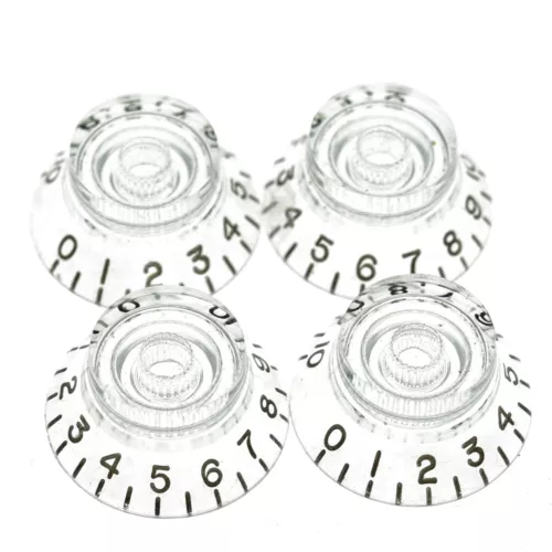 LP Guitar Bell Knobs 24 Fine Spline Top Hat Knobs for Gibson Les Paul Clear