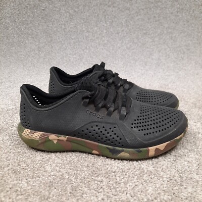 Crocs LiteRide Women's Sneaker Shoes Size Black Camo