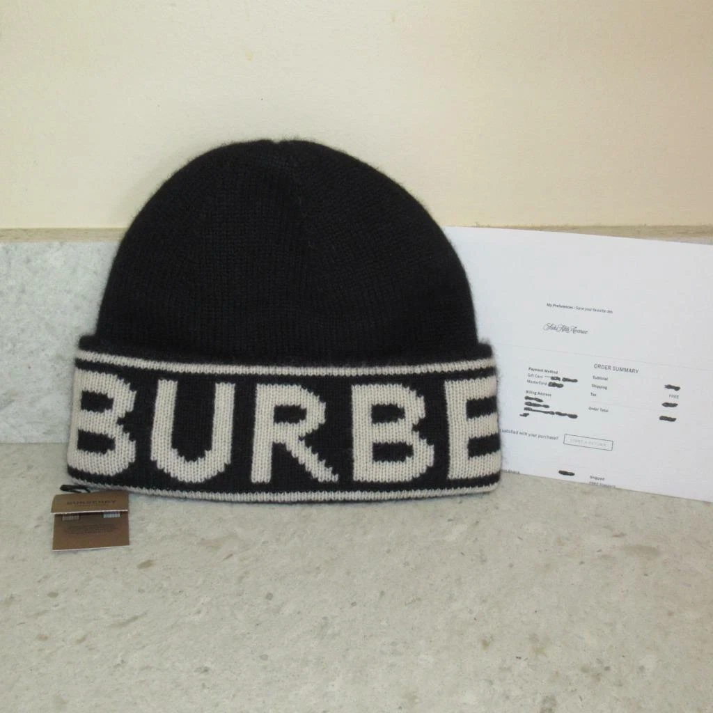 Burberry Alphabet logo cashmere wool knitted hat hat resende.rj.gov.br