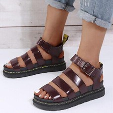 Womens Flatform Sandals Summer Ankle Strap Chunky Block Platform Fashion Shoes