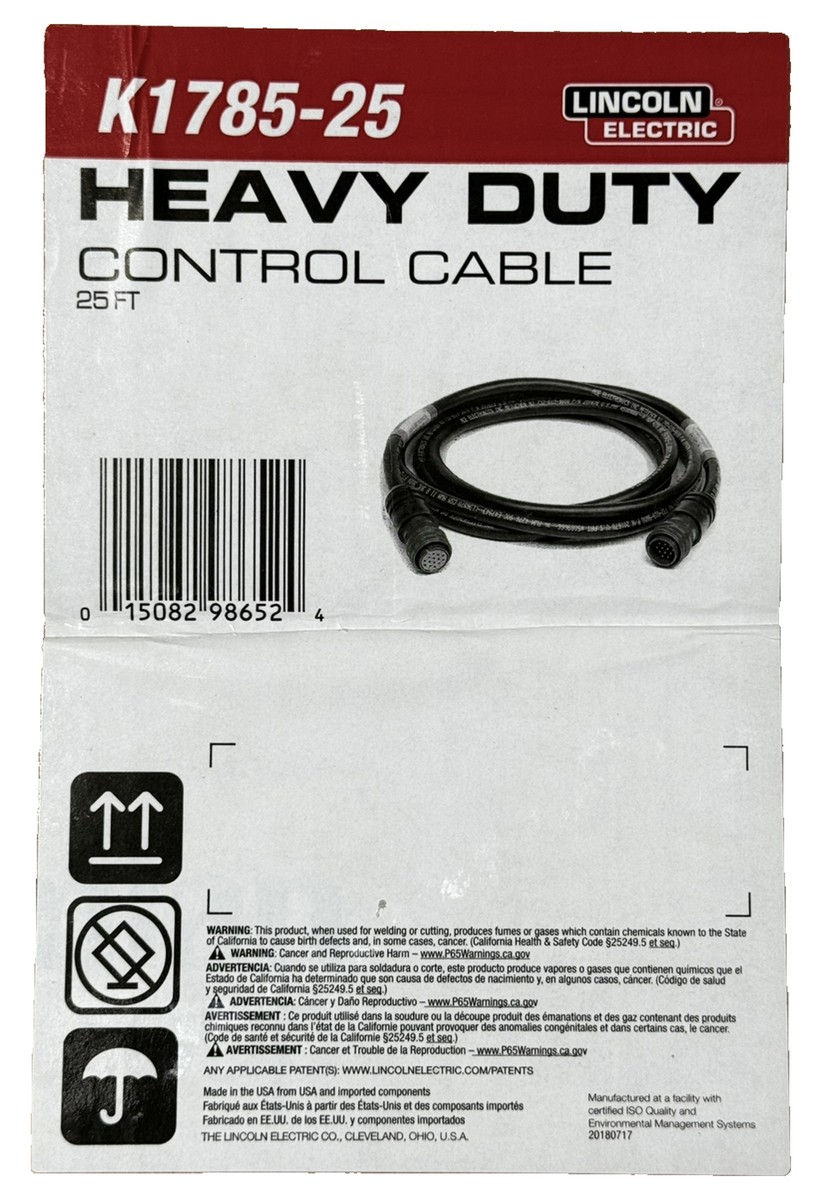 Lincoln Electric K1785-25 Heavy Duty Control Cable, 25 Feet. 14 M