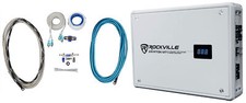 Rockville KRYPTON MT1 1600w 2 Channel Marine/Boat Amplifier w Volt Meter Amp Kit