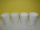 Lot 4 Vintage Hazel Atlas White Translucent  Milk Glass Juice Tumblers 3.5" T