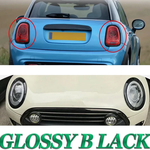 Gloss Black Grille+Headlight+Taillight Trim For 2014-21 Mini Cooper F55/F56/F57 - Bild 3 von 15