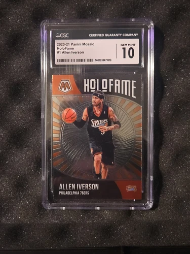 CGC 10 2020-21 Panini Mosaic - Holofame #1 Allen Iverson