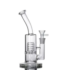 9" Glass Bong Smoking Hookah Water Pipe  Birdcage Perc Smoking 14mm Bowl