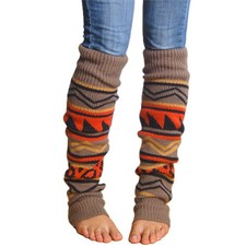 Bohemian Knitted Leg Warmer for Women, Knee High Socks Boot Winter Leg Sleeve...