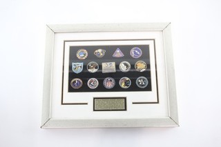 Apollo Program Mission Insignias Pin Presentation Framed W/ COA