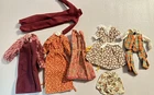 Vintage BARBIE/ CLONE 1970s/80s Lot of BROWN/RUST Fashion Clothing LOT - Mattel