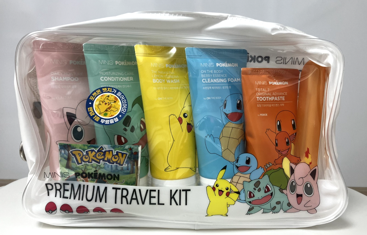 Pokemon Travel Kit Shampoo Conditioner Body Wash Toothpaste