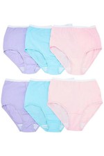 Breezies 6-Pack Original Cotton Brief Panties Pastel Pack