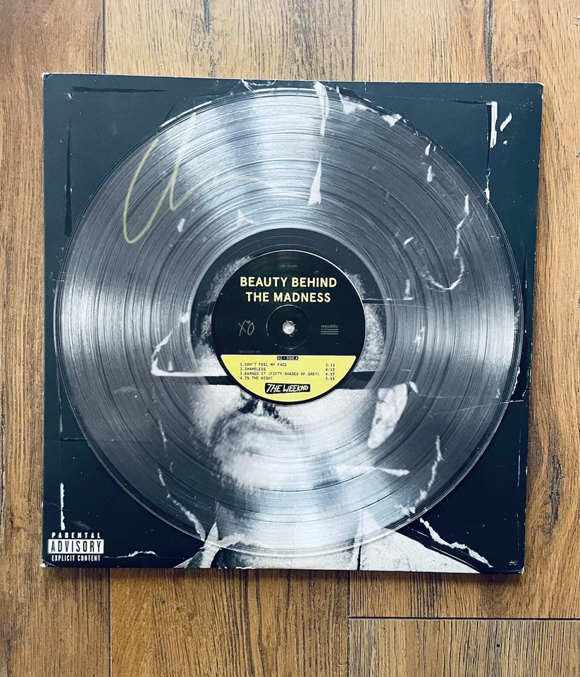 The Weeknd - Beauty Behind The Madness (2015) UO Excl. Clear Vinyl 2xLP SIGNED - Image 3 of 4