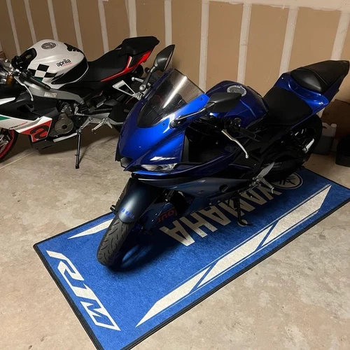 For Yamaha YZF R1 R1M 31'' x 87'' Motorcycle Garage Floor Pit Mat Workshop - Picture 3 of 8