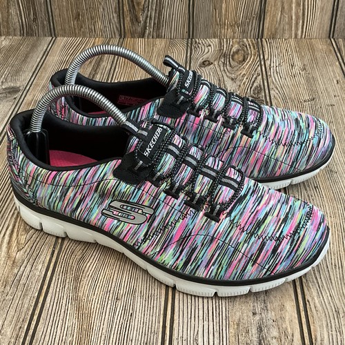 Zapatillas deportivas Skechers Empire Game On negras multicolores sin cordones 12414 EE. UU. 10