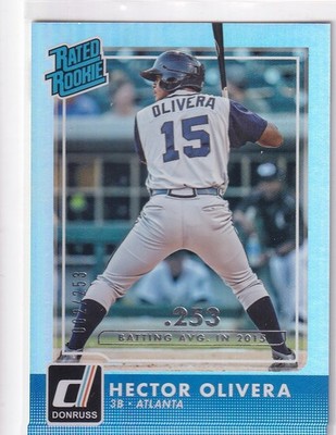 HECTOR OLIVERA /253 DONRUSS SEASON STAT LINE PARALLEL RC BRAVES #42 2016 PANINI