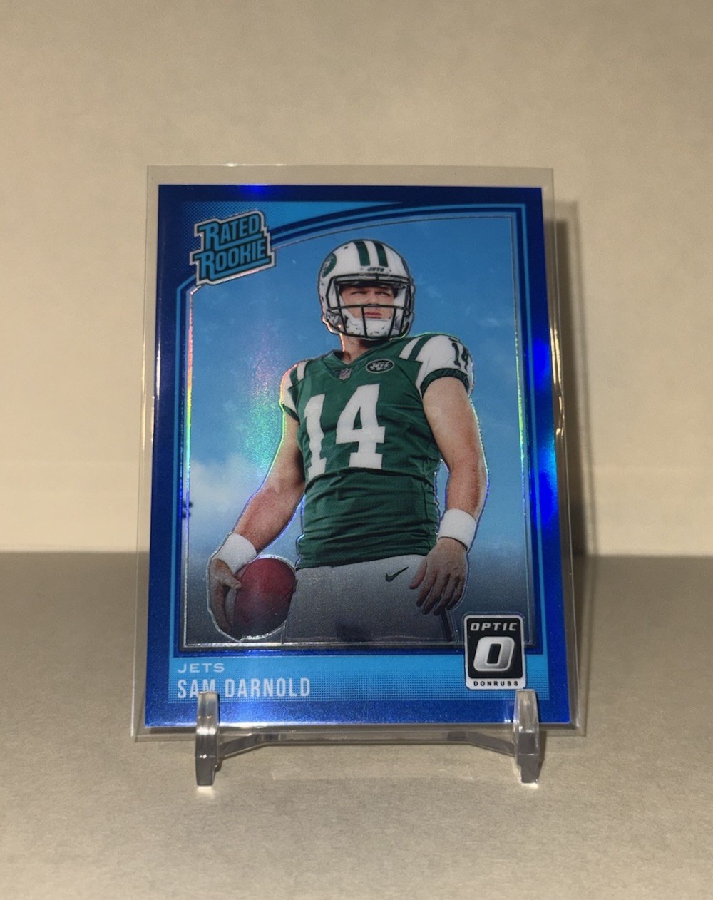 2018 Panini Donruss Optic Rated Rookie Sam Darnold Blue Prizm #151 /149 Jets