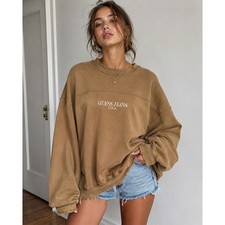 Vintage 90s Guess Sweatshirt USA Georges Marciano Logo Crewneck L Fall Muted