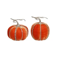 Mark Roberts 39-13520 2 Couture Pumpkins, 6 to 7 Inches