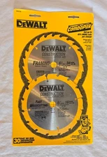 DeWalt Construction Series 20 Saw Blades Combo Pack DW9158, 6 1/2" Carbide 
