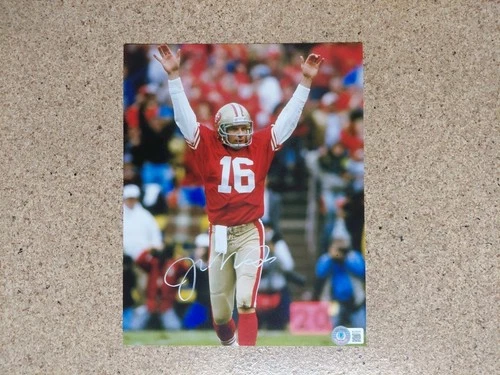 Joe Montana Signed Autographed 8x10 Photo San Francisco 49ers Beckett BAS