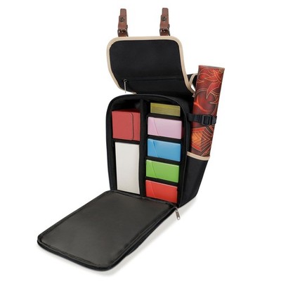 Compact MTG Backpack Black Customizable Interior Magic Gathering Storage Bag