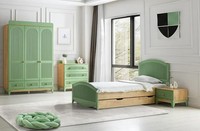 Modern Jugendzimmer Set Bett Kleiderschrank Nachttisch Kommode MöBel 4Tlg