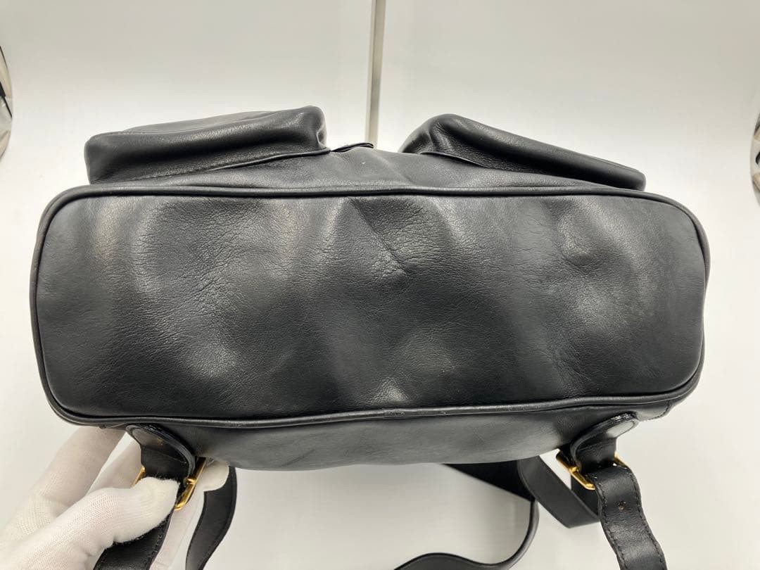 GUCCI Bamboo Drawstring Mini Backpack Rucksack Le… - image 7