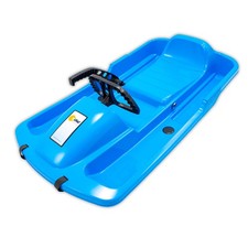 KHW Snow Fox Rodel Schlitten Lenkschlitten Bob Lenkrad Kunststoff iceblue