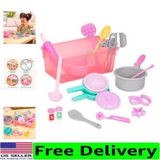 Creative Cooking Baking Set for Kids 21-Piece Kitchen Toys with Storage Bin