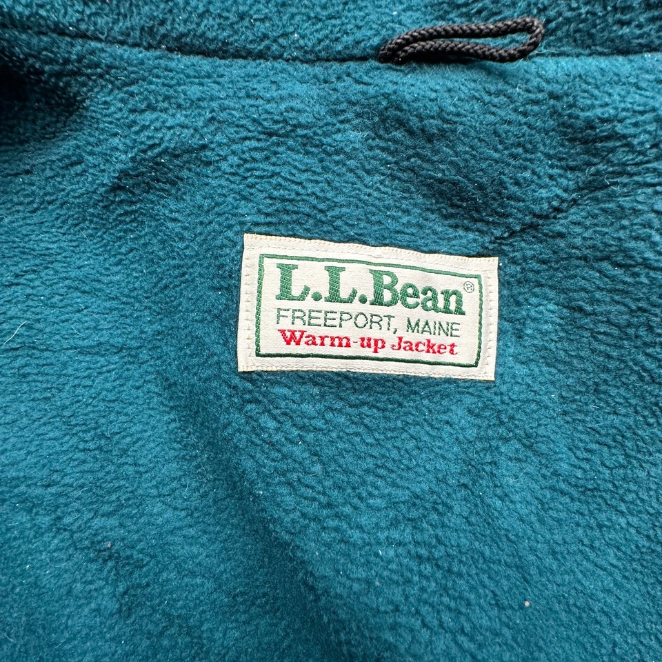 Chaqueta de calentamiento LL Bean vintage años 90 forrada de lana para hombre grande gris verde azulado Foto 2 de 4
