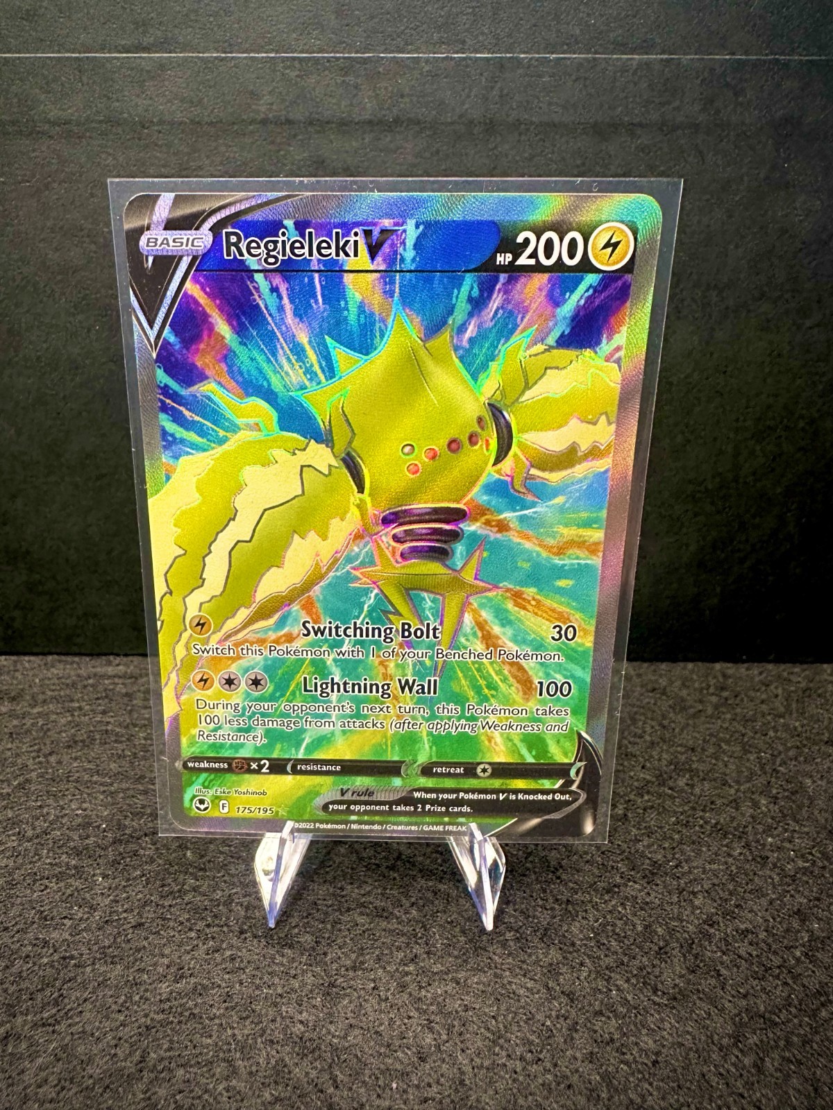 Regieleki V 175/195 SWSH12: Silver Tempest Full Art Pokemon TCG Card NM