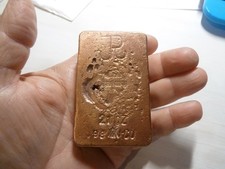 Old copper bar 21 Ounce Hand Poured .980 Pure
