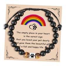 Pet Memorial Stone Bracelet - Rainbow Bridge Natural Stone Natural Stone 1 Pcs