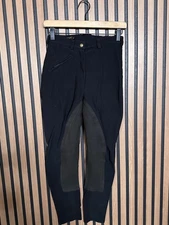 Ariat Riding Pants 28R Womens Black Horseback Stretch Fabric Cropped