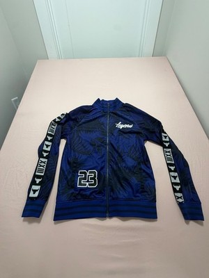 Huge Fashion Exchange Men's Blue Full-Zip Jacket with 23 and Legends Print