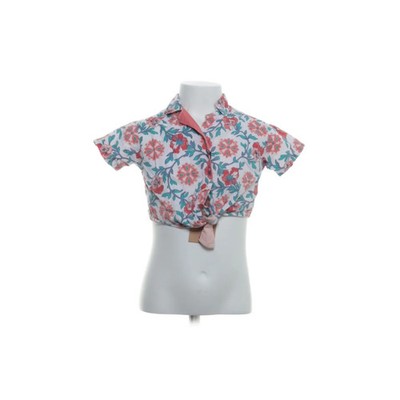 Rosa di Macchia, Crop Top, Größe: 122/128, Weiß/Rot/Grün, Baumwolle, Blumen #Pv9