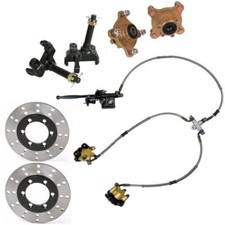 Front 4 Stud Wheel Hub Spindle Knuckle Brake Caliper Rotor Go Kart Quad ATV US