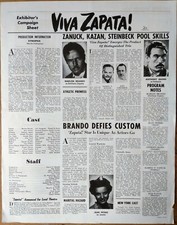VIVA ZAPATA!, Marlon Brando, Jean Peters, 1952, Pressbook 635