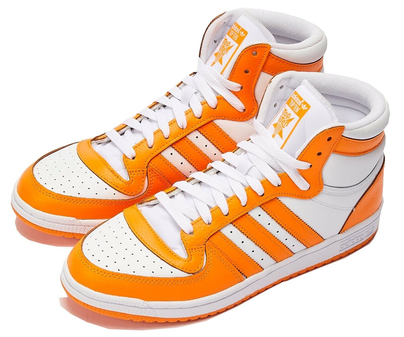 Prestige carpet operation New adidas Originals Top Ten Mens orange Leather Hi Top Athletic sneaker  all sz | eBay
