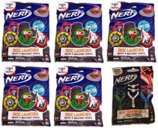 NEW NERF Disc Launcher 2 Mystery Discs Blind Bags Surprise Lot of 5 Bonus