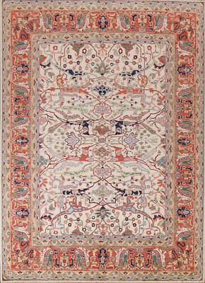 8x10 Geometric Ziegler Oriental Area Rug Hand-knotted Wool Vegetable Dye Carpet