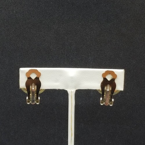 Vintage Clip on Earrings Black Crystal Button Style Stud 3/4" - Picture 10 of 10