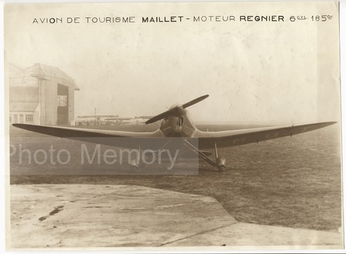 Reiseflugzeug Maillet Nennig MN-A F-AMUT, in Orly - Vintage Foto 1933 - Bild 1 von 3