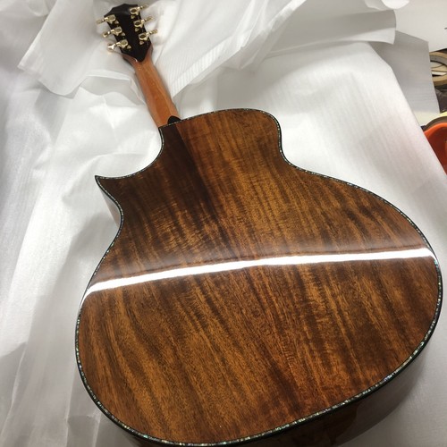 Handmade All Koa Wood 41 Inch G-PS14 Acoustic Guitar Abalone Ebony Fingerboard - Picture 7 of 8