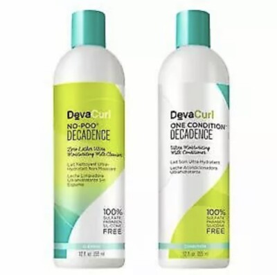 DEVA CURL No-Poo Decadence Shampoo & One Conditioner Decadence  Set Duo 12 oz