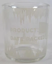 Product Date Packed Blank Cave Hazel Atlas Sour Cream Half Pint Jar Glass (O)