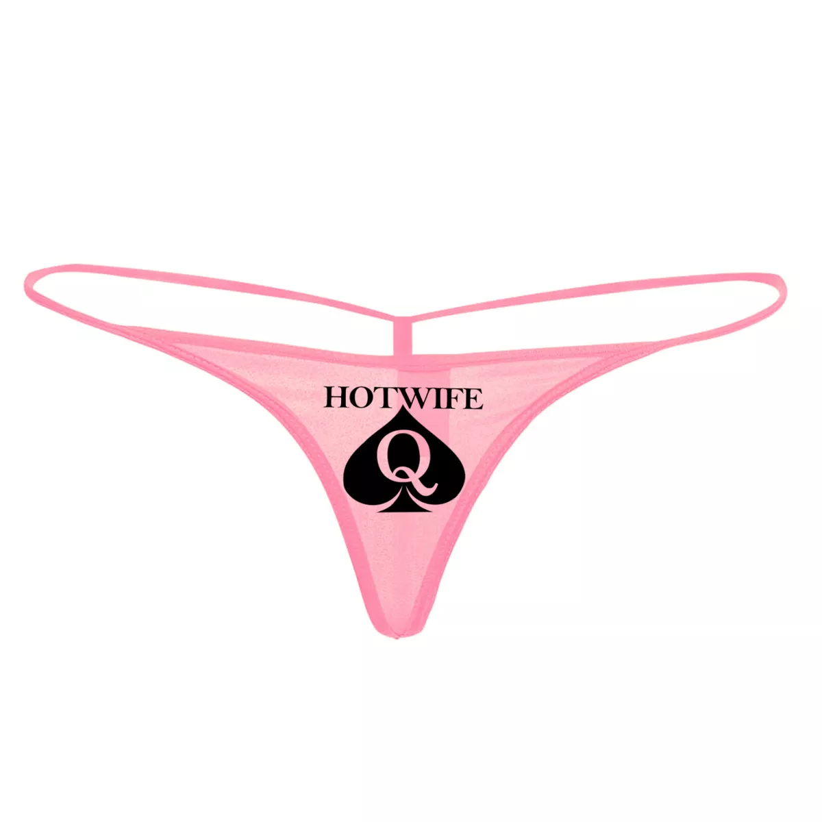 Pink Hotwife QOS BRAND G String Panties Q Spade Queen of Spades