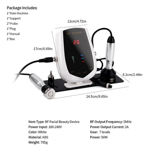 Hot Skin Care Beauty Machine Facial Eyes Body Instrument With 3 Probes Massage - Picture 9 of 9