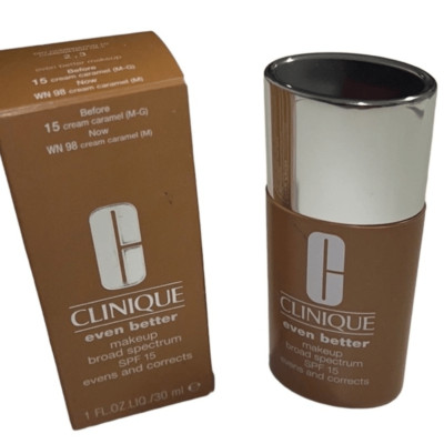 Clinique Even Better Evens & Corrects SPF 15 Creme Caramel Makeup NIB