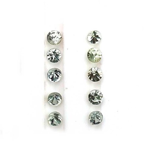 Lot De 100 Saphirs Naturels Bleus Ronds 1 Mm - 0.62 Carats - Certifiés GTL, Chauffés